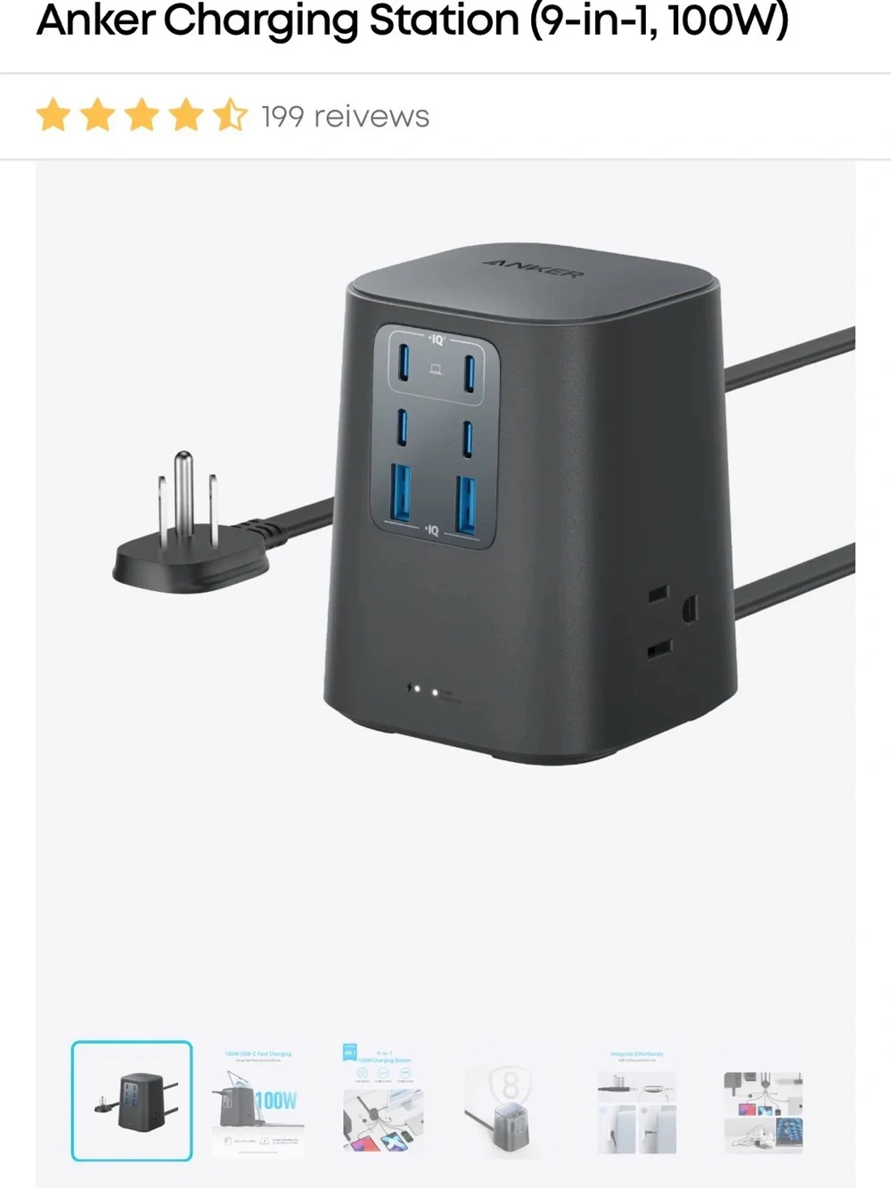 Anker 9-in-1 Charging Station in Charcoal